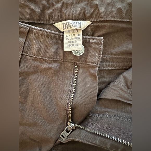 Duluth Trading Co. Canvas Pants | Size 4 x 29 | Dark Brown - Picture 3 of 7